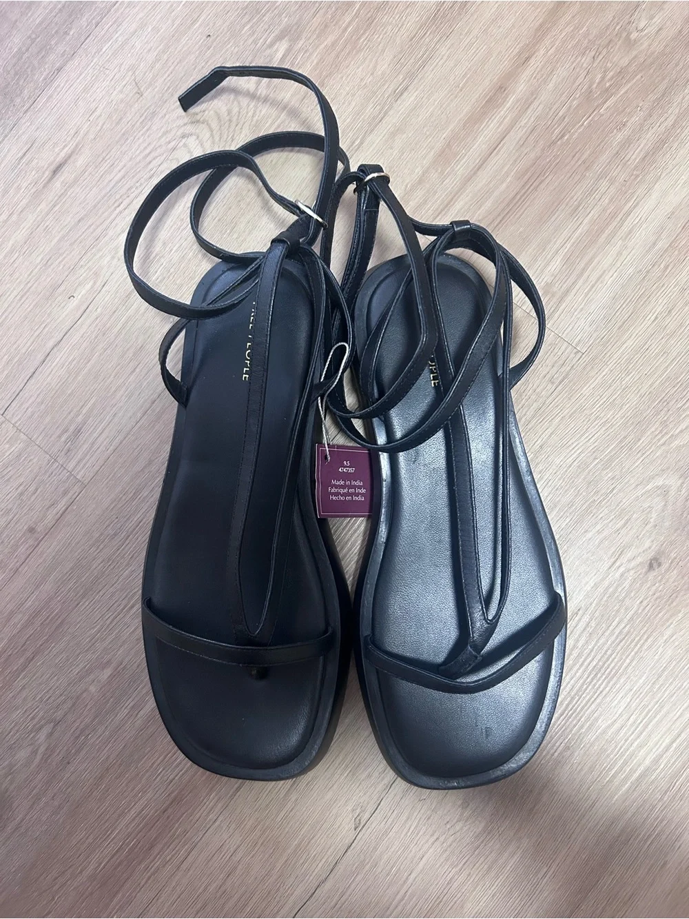 Free People Strappy Platform Ankle-Tie Sandals